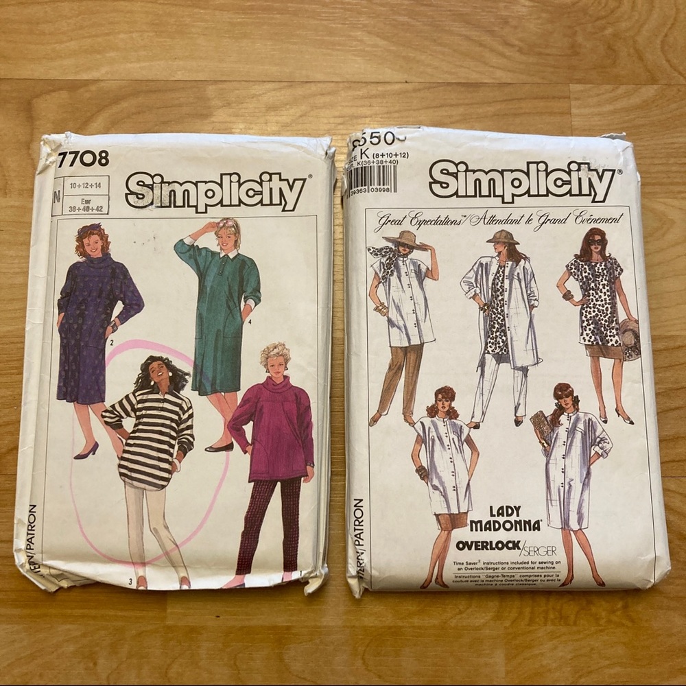 2 vintage Simplicity maternity patterns